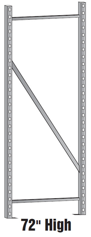 72" x 36" Upright Frame Wide Span Bulk Shelving 