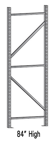 84" x 36" Upright Frame Wide Span Bulk Shelving 
