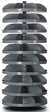 28" Rotabin with 10 Shelves