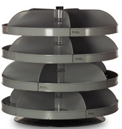 34" Rotabin with 4 Shelves