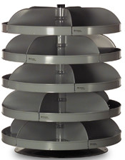 34" Rotabin with 5 Shelves