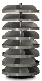 34" Rotabin with 8 Shelves