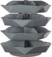 44" Rotabin with 4 Shelves & 5 Compartments Per Shelf