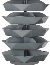 44" Rotabin with 5 Shelves & 5 Compartments Per Shelf