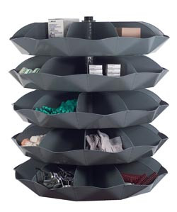 58" Rotabin with 5 Shelves 