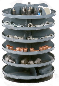 17" Rotabin with 6 Shelves