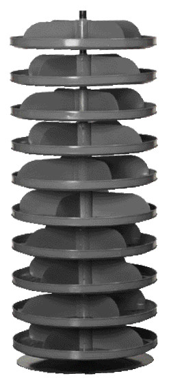 17" Rotabin with 10 Shelves