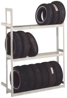 24 Tire Automotive Storage Unit with 3 Shelves