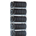 80 Tire Double Row Automotive Storage Unit with 5 Shelves