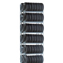 96 Tire Double Row Automotive Storage Unit with 6 Shelves