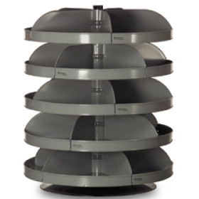 34" Rotabin with 5 Shelves