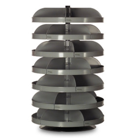 34" Rotabin with 7 Shelves