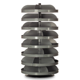 34" Rotabin with 8 Shelves