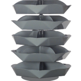 44" Rotabin with 5 Shelves & 5 Compartments Per Shelf