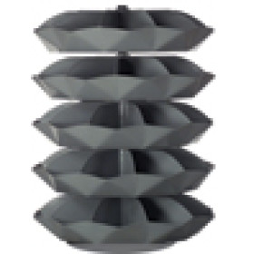 44" Rotabin with 5 Shelves & 10 Compartments Per Shelf