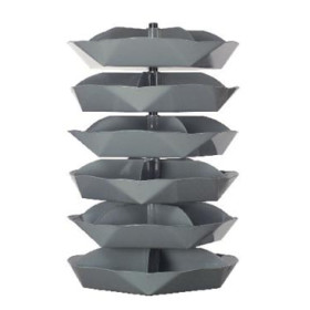 44" Rotabin with 6 Shelves & 5 Compartments Per Shelf