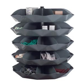 58" Rotabin with 5 Shelves 