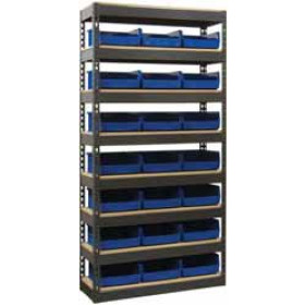 Bin Shelving 36" Wide with 21 Total Bins