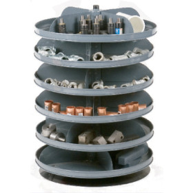 17" Rotabin with 6 Shelves