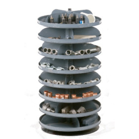 17" Rotabin with 8 Shelves