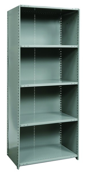 Closed Metal Shelving Unit with 5 Shelves Extra Heavy-Duty 48" x 24" x 87"