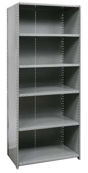 Closed Metal Shelving Unit with 6 Shelves Extra Heavy-Duty 36" x 18" x 87"