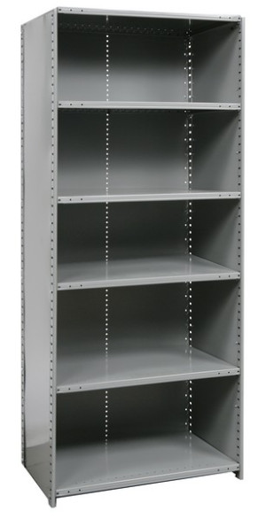 Closed Metal Shelving Unit with 6 Shelves Medium-Duty 48" x 18" x 87"