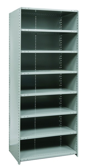 Closed Metal Shelving Unit with 8 Shelves Medium-Duty 48" x 18" x 87"