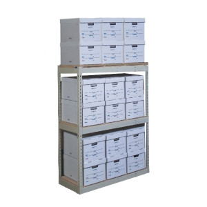 18 Box Record Storage Units -- 5' Tall with 3 shelves 42" x 15" x 60"
