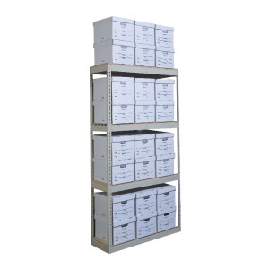 24 Box Record Storage Units -- 7' Tall with 4 shelves 42" x 15" x 84"