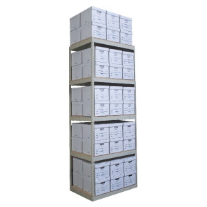 60 Box Record Storage Units -- 9' Tall with 5 shelves 42" x 30" x 108"