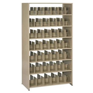 Double Entry 48" Letter Sized 7 Opening Open Shelf Filing Starter Unit