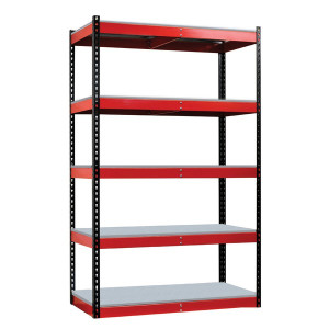 garage rivet shelving with plastic decking, 48" wide