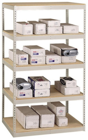 Double-Rivet Units with Center Supports Extra Heavy Duty Channel Beam -- 10'-0" High with 5-Levels 96" x 30" x 120"