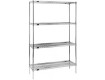 Chrome Wire Shelving Unit 4 Shelves 60" x 21" x 74"