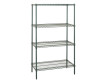 Food Safe Green Wire Shelving Unit 4 Shelves 36" x 14" x 74"